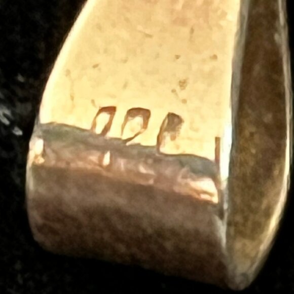 Vintage Rectangular Labradorite Hinged Sterling Silver Pendant - 10g - VG / EUC - Picture 11 of 14